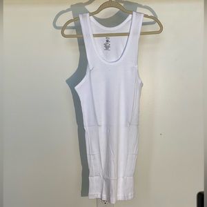 Pjs 100% Cotton Muscle Tee Ribbed White 3X